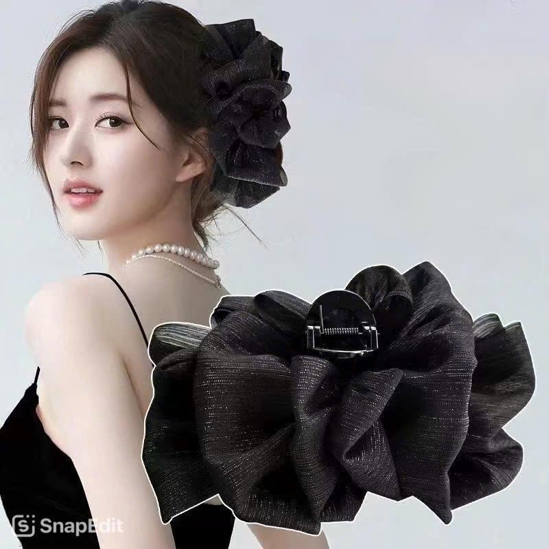 Kẹp Tóc Nơ Bồng Bềnh Cho Nữ 13cm Tạo Điểm Nhấn Cho Mái Tóc Xinh