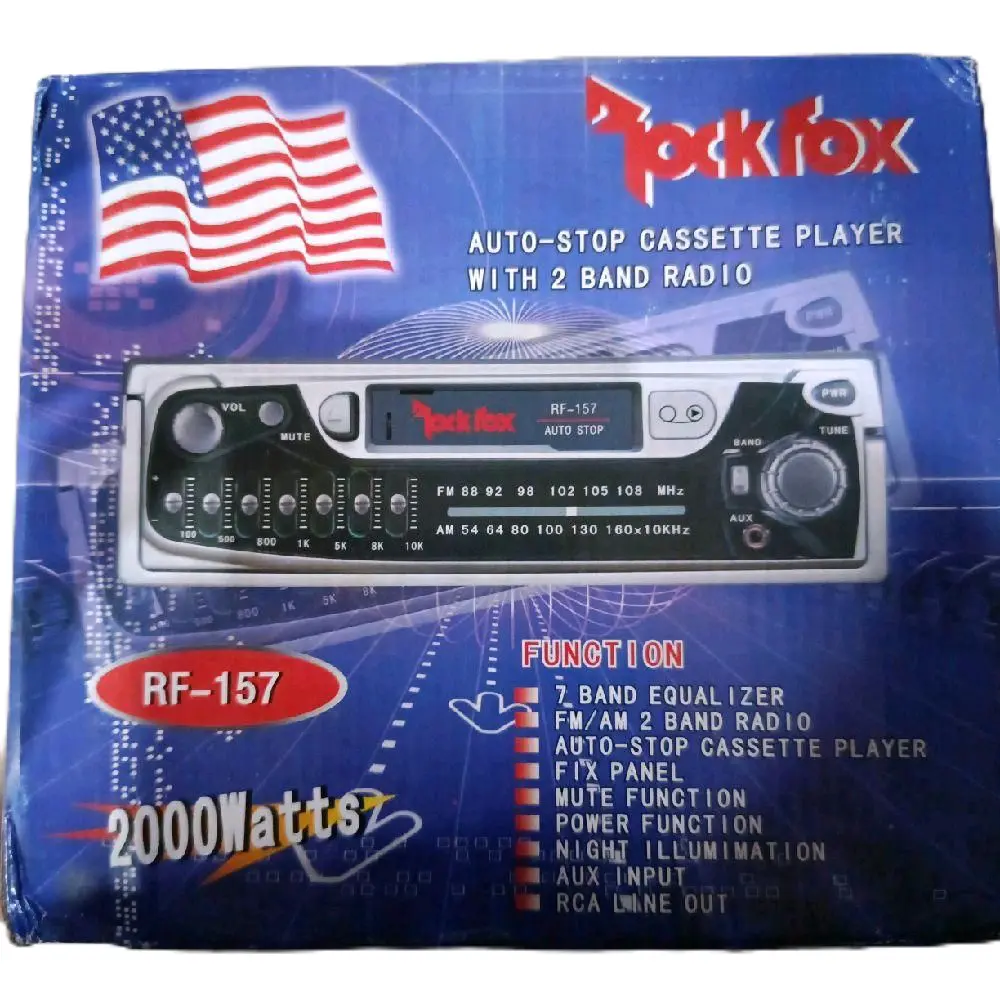 Rockfox RF-157 Auto-Stop Cassette Player dengan Radio 2 Band 2000Watts