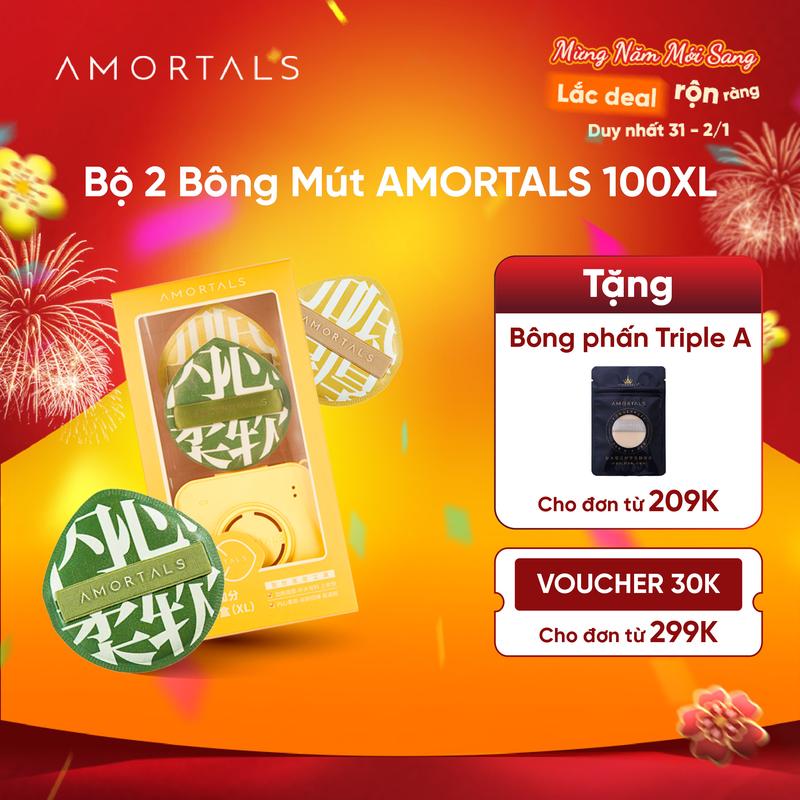 《AMORTALS 》Set Bông Mút Trang Điểm Amortals 100 Bông Mút Tán Nền Mềm Mịn Chống Hút Kem Cố Định Lớp Nền Đàn Hồi Cao Mút Đánh Cushion Tiện Dụng Dễ Dùng Không Kén Da Chuẩn Makeup Artist Phù Hợp Học Sinh Người Mới Makeup Kèm Cọ Hoặc Hộp Đựng