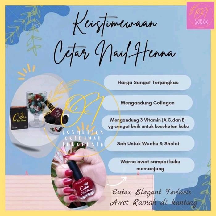 CETAR NAIL HENA KUTEK MUSLIMAH HALAL BISA BUAT SHOLAT 2