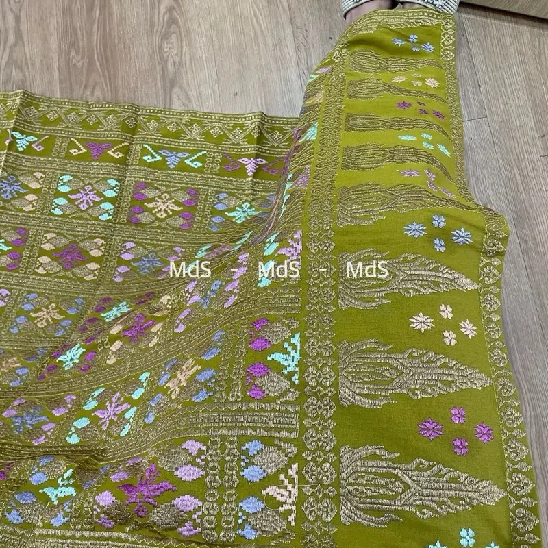 MdS Kamen Kamben Lembaran Songket Bordir Premium Motif Kotak Klasik 2