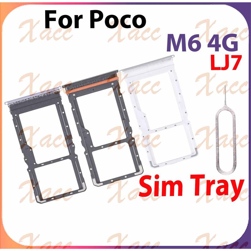 Giá đỡ khe cắm thẻ SIM cho Poco M6 4G , dùng để thay thế điện thoại