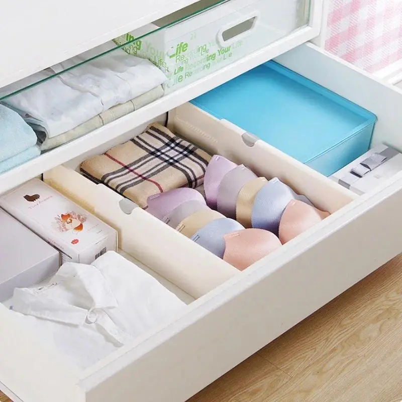 Bộ Chia Ngăn Kéo, Chân Đế Miễn Phí, Bộ Sắp Xếp Ngăn Kéo, Bộ Chia Tất Tủ Quần Áo, Bộ Chia Ngăn Kéo Có Thể Mở Rộng, Bộ Chia Tủ Chống Bụi 2