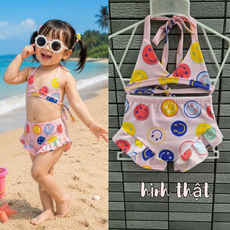 Sét đồ bơi -bikini in họa tiết cho bé gái