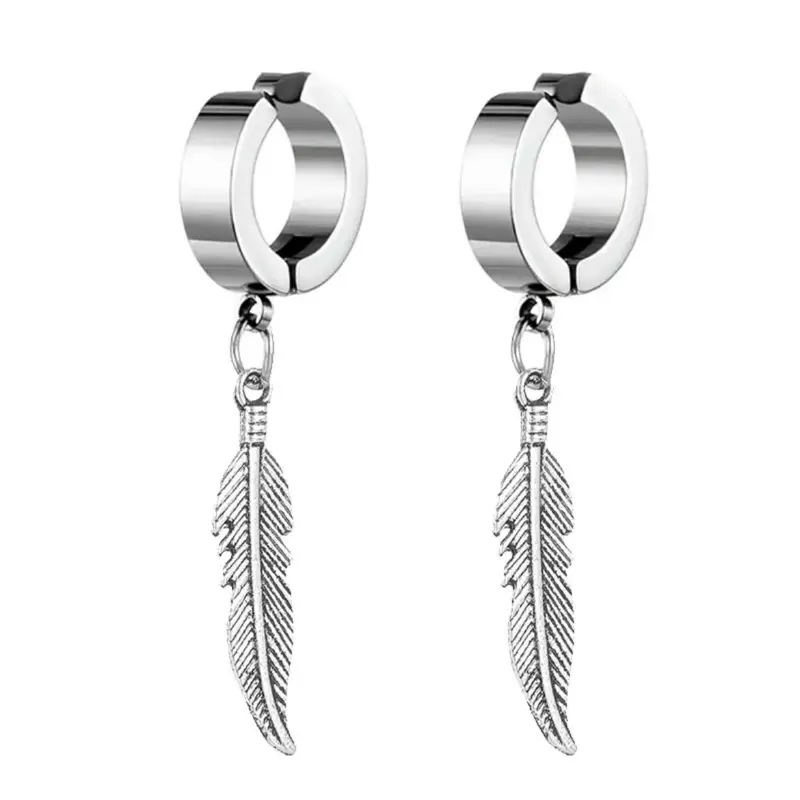 Anting titanium jepit  bintang pria wanita anti karat terbaru anting  jepit anting  jepit 4