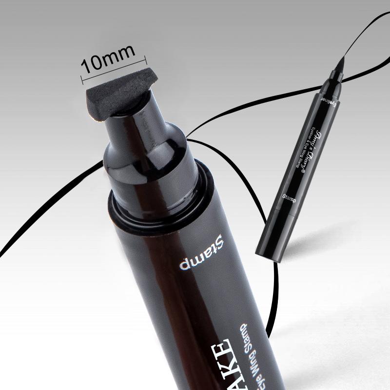 Product Introduction of 2 in1 Stamp Liquid Eyeliner Pencil Water Proof Fast Dry Double-ended Black Eye Liner Pen Make Up for Women Cosmetics 24
