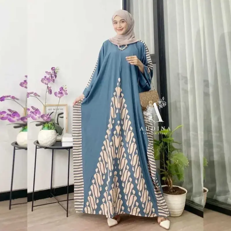 Kaftan Motif Jogja LD 170 Rayon Super Jumbo Kaftan kelelawar Nyaman Dipakai Bisa COD 4
