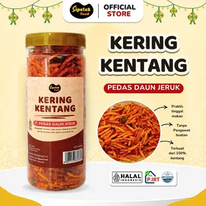 KERING KENTANG MUSTOFA - Pedes Daun Jeruk Original Renyah Kemasan Toples [Mintek]