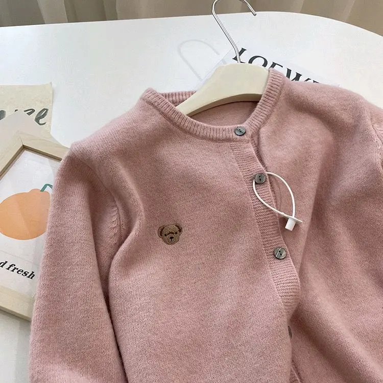 [PREMIUM] Minji Bear Cardi Korean Style // Cardigan Knit Import // R.3-S3 (label)