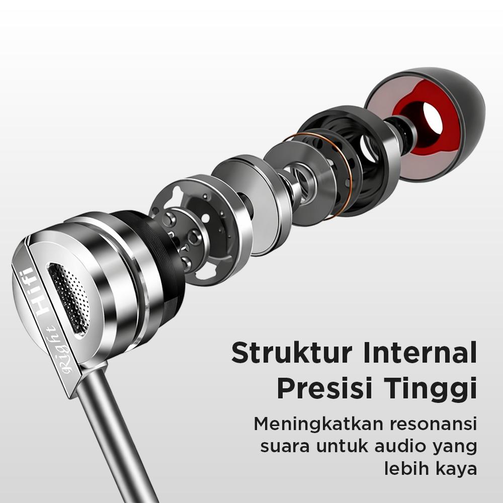 QKZ In-Ear Earphone Kabel Bass Driver 9.2mm dengan Mic - QKZ-DM9