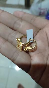 Product Review of Anting Anak Gandul Kotak Anting Klip Titanium Anti Karat COD Cewek Costume Fashion from A**h 0