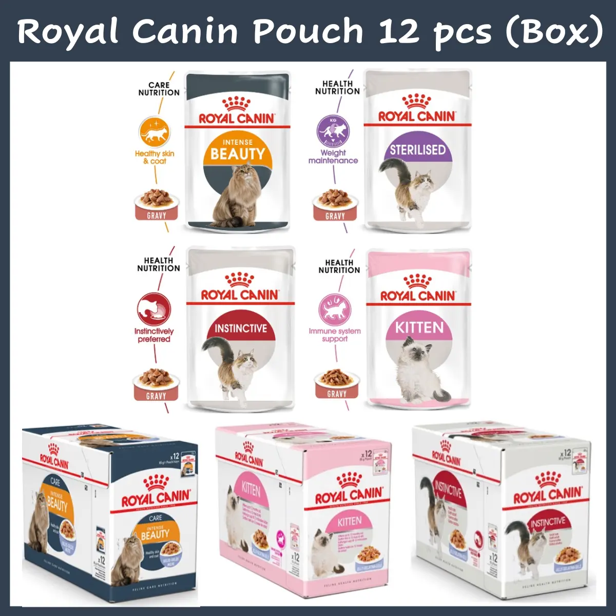 Royal Canin Wet Food Pouch 1 Kotak - 12 pcs WH3