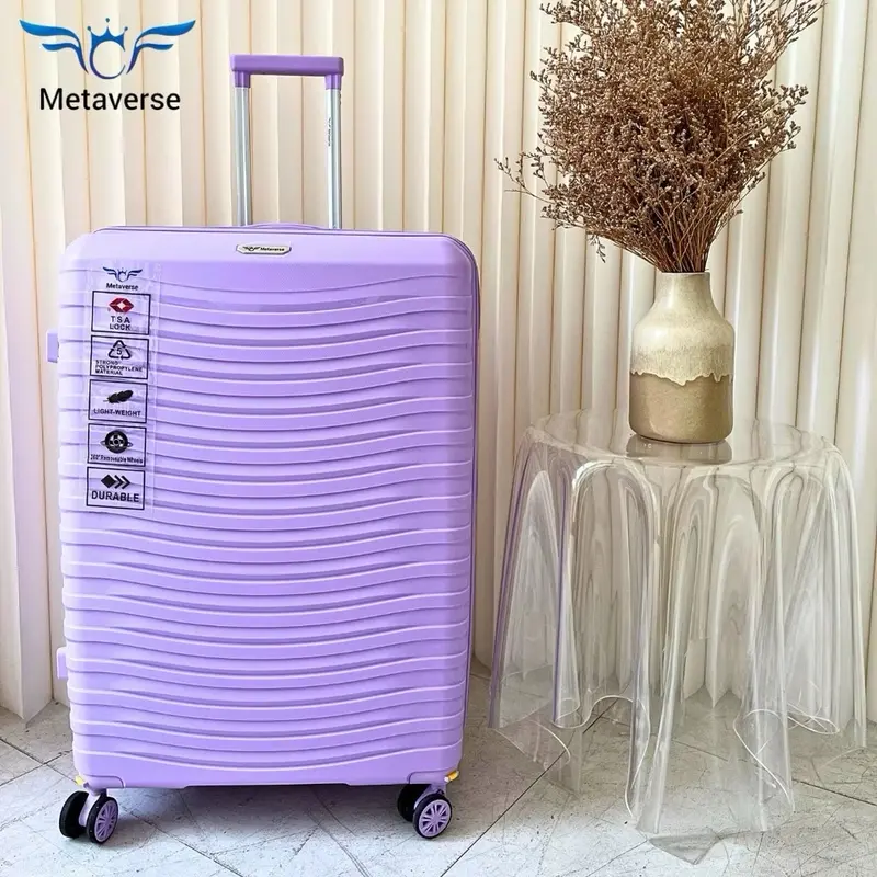 METAVERSE 2311 Koper PP Anti Pecah 20 Inch - 22 Inch - 26 Inch - 30 Inch Roda Bisa Dilepas TSA Lock 6