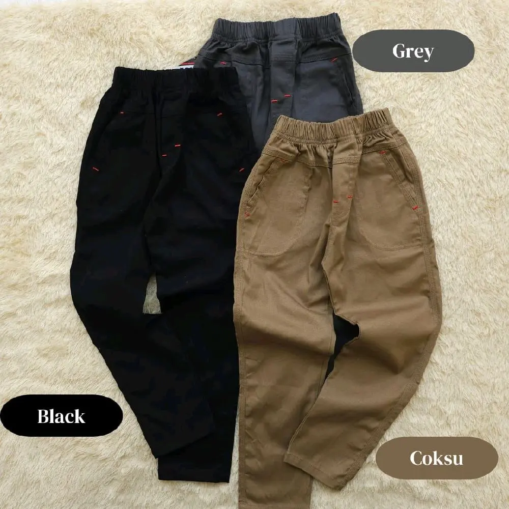 Follux - Celana Chinos Panjang anak laki-laki usia 9-15thn Motif formal Fashion Casual
