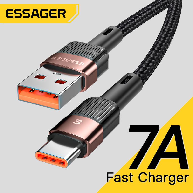 Cáp Type C Essager Sạc Nhanh 7A Cáp Usb Sang Type C Bộ Sạc Type C 100w Thích Hợp Cho Điện Thoại Oppo Realme Sạc Nhanh
