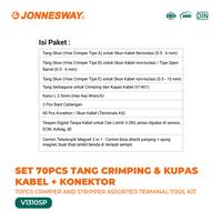 Gambar JONNESWAY Set Alat Crimping dan Stripper Terminal 70 PCS Tang Skun Crimper dan Kupas Kabel + Konektor Kit - V1310SP dari Jonnesway Official Kota Administrasi Jakarta Utara 2 Tokopedia