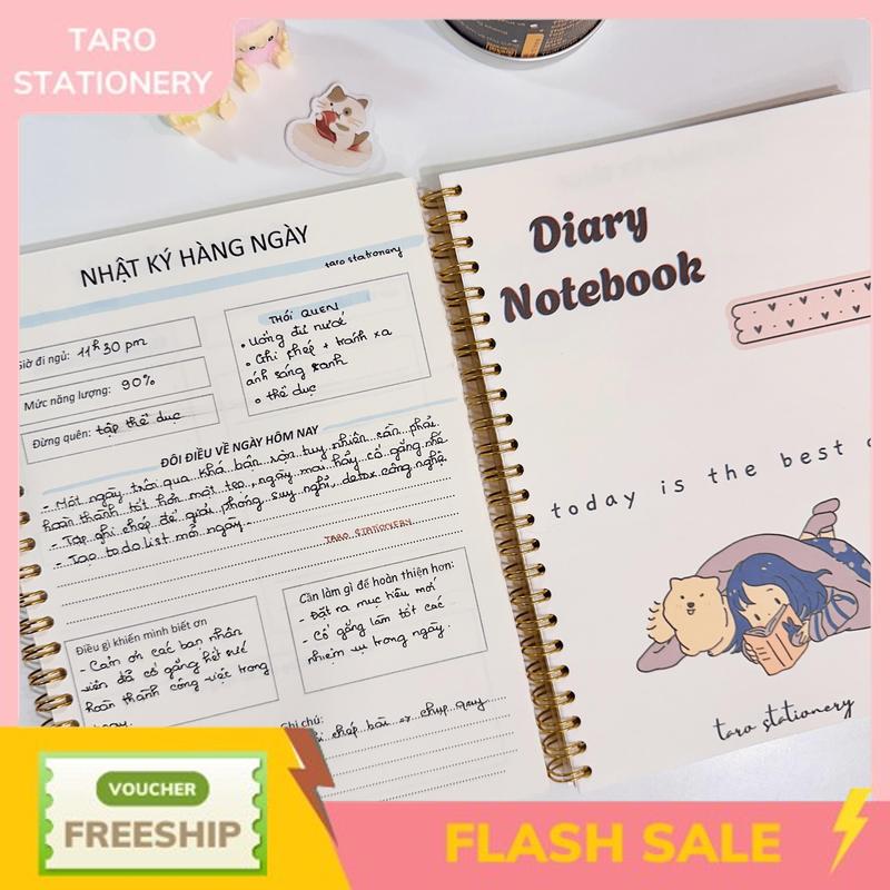 Sổ tay Nhật Ký Hàng Ngày Diary Notebook A5 Taro Stationery