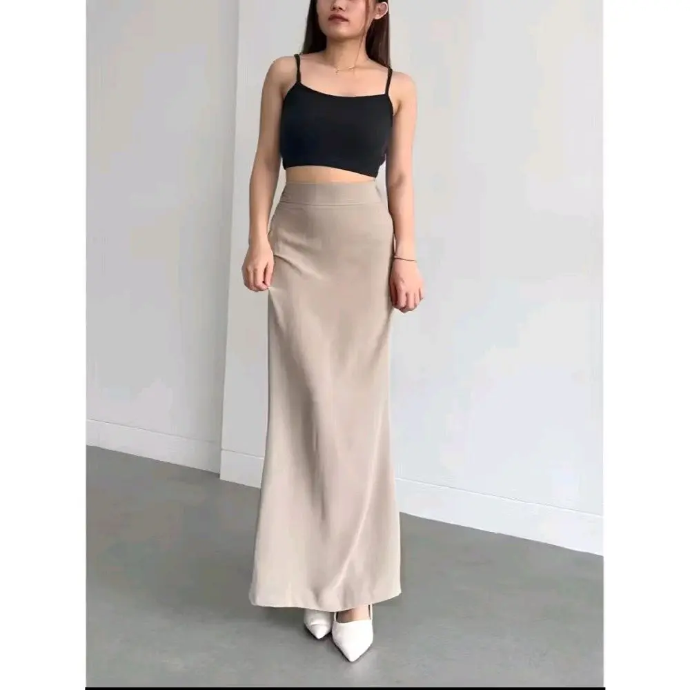 Lunar Mermaid Skirt Rok Flare Wanita Rok Mermaid Polos Panjang Bawahan