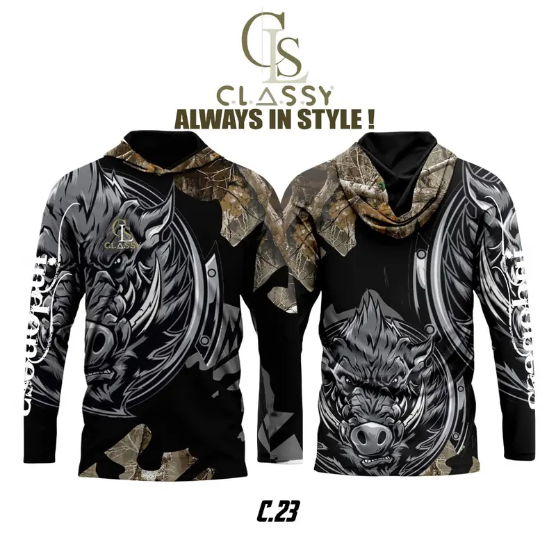 Classy Company | Hoodie Shirt | Baju Pemburu Babi ( PORBI ) Logo Motif | Pakaian Outdoor Atasan Pria Panjang Kombinasi 0