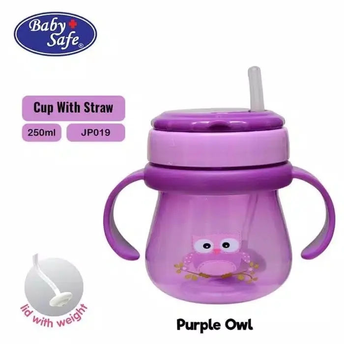 Baby Safe JP019 Training Cup With Weighted Straw Bandul [250ml] 4