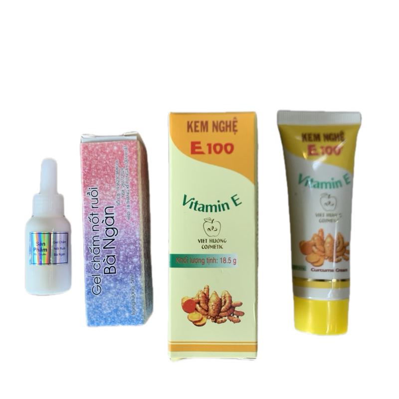 Combo Gel chấm nốt ruồi,mụn cóc ,tàn nhan,mụn thịt, mụn ké và Kem nghệ hỗ trợ mờ thâm,mờ sẹo Chăm Sóc Da Skincare Làm Đẹp Da Nữ Women Giảm Thâm Cho Bé geltay  notruoi