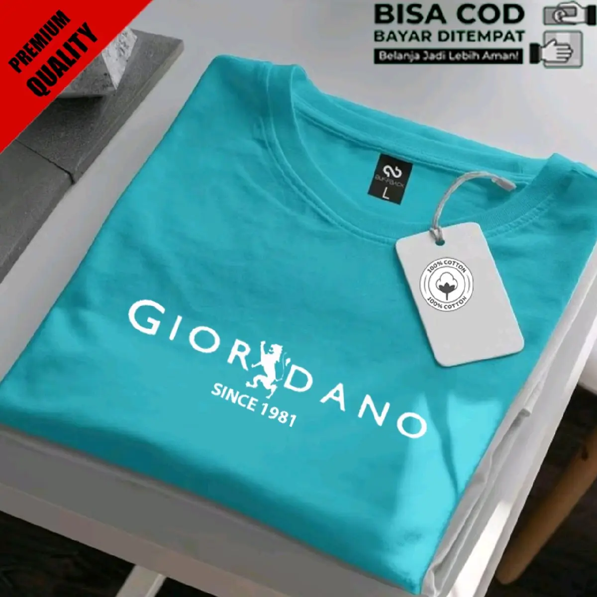 Promo !! Baju Kaos Distro GRDN LION TGH PUTIH Premium Quality Kaos Cotton Combed 30s Lengan Pendek T-Shrit Koas Unisex Pria/Wanita Nyaman Panjang