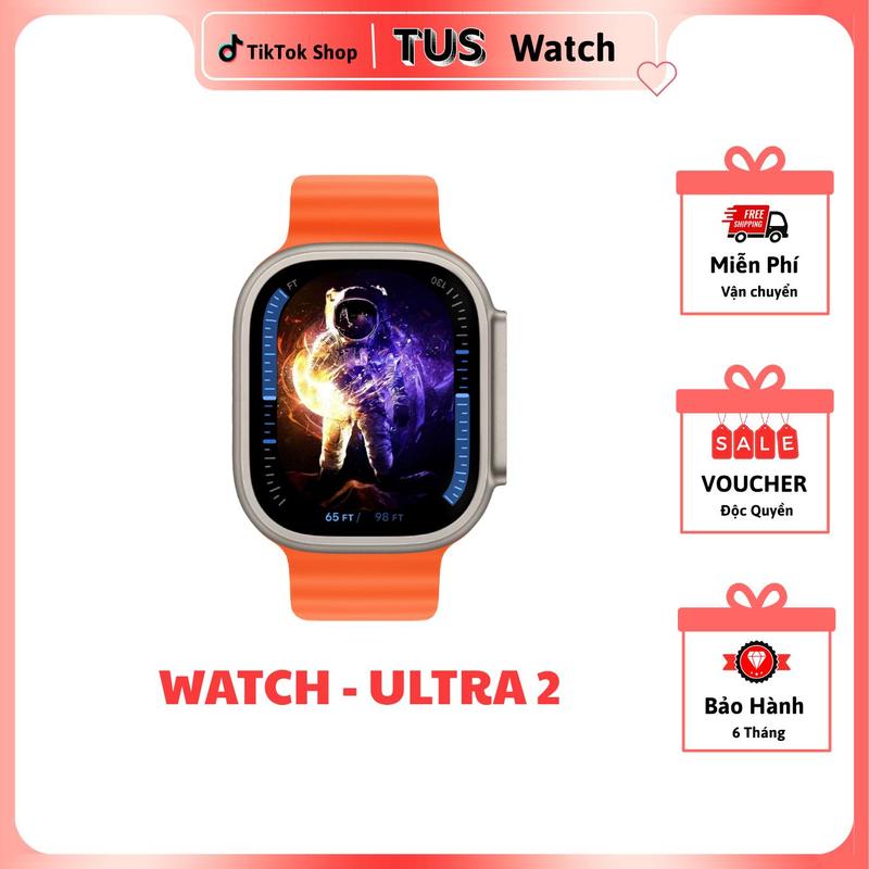 Đồng Hồ Thông Minh Watch-Ultra2 Kết Nối Điện Thoại Nhận Thông Báo Tin Nhắn Nghe Gọi 2 Chiều Trên Đồng Hồ Kiểu Dáng Thể Thao Năng Động Và Thời Trang