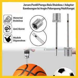 Dop Pentil Jarum Cop Pompa Angin Bola Futsal Basket Voli