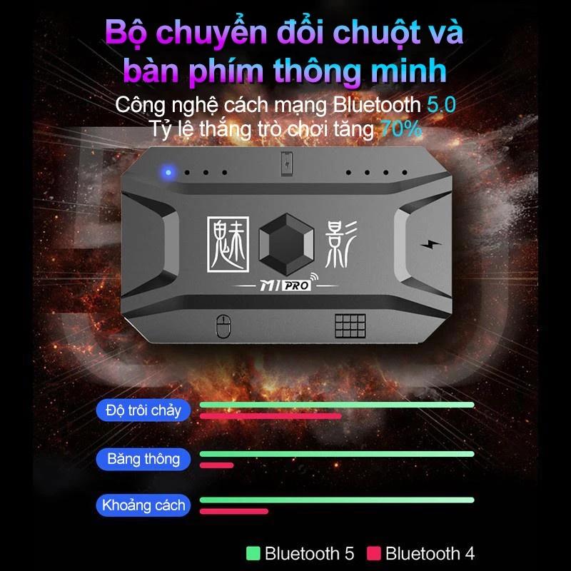 【iOS không thể sử dụng】M1 Pro bộ chuyển đổi chơi game bàn phím chuột Bộ điều hợp trò chơi PUBG Mobile,Free găng 2