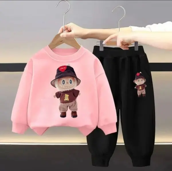 Setelan Sweater Celana Joger Anak Motif Lucu Bahan Premium Usia 1 2 3 4 5 6 Tahun 6