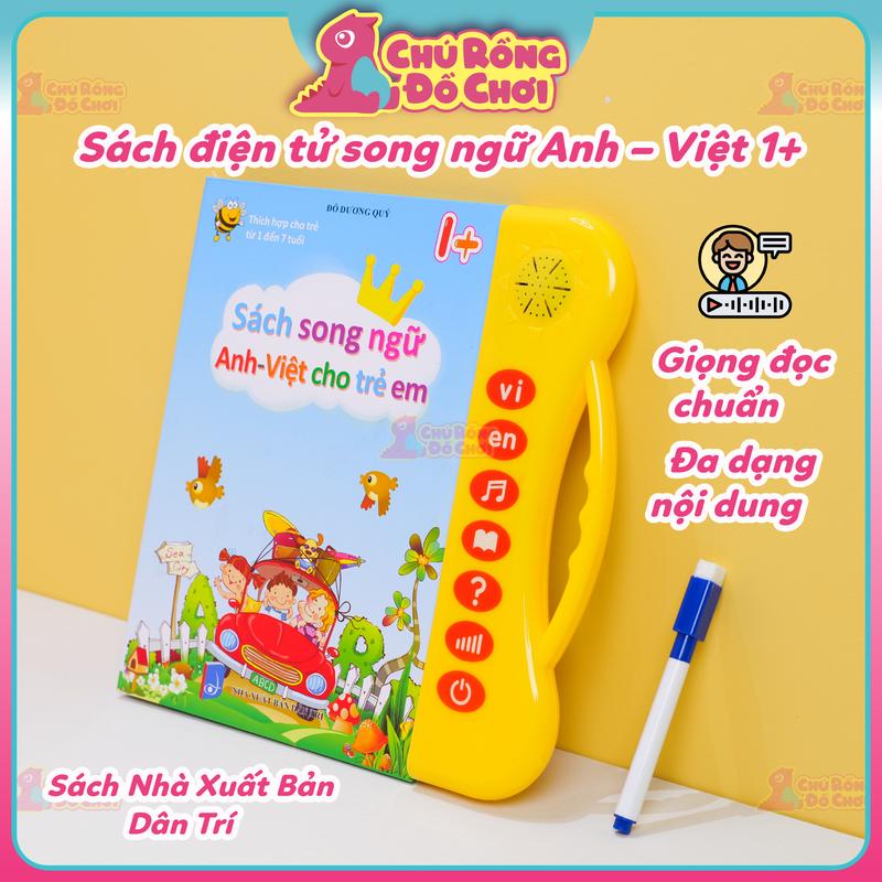   SALE CUỐI NĂM  Sách Điện Tử Song Ngữ 1+ Anh – Việt Cho Bé | Đồ Chơi Giáo Dục Âm Thanh & Hình Ảnh | Bảng Chữ Cái | Chú Rồng Đồ Chơi 