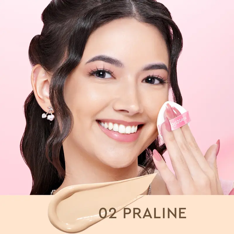 Glad2Glow G2G Perfect Cover Cushion Oil-Control matte Waterproof Sweatproof Finish Poreless 7