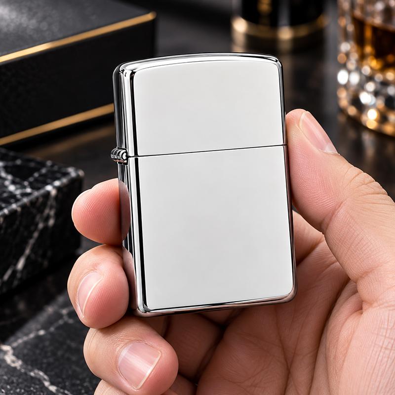 Zip bạc trơn bóng kim loại cao cấp (không có sẵn nhiên liệu)