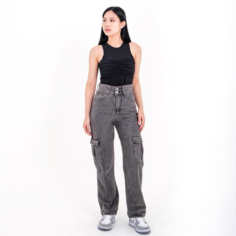 [LUXE.DLABEL] - Jeans 143 | Celana Panjang Highwaist Wanita Jeans Wanita Polos Ripped Jeans Highwaist Jeans Wanita Skinny Jeans Highwaist Baggy Wideleg Boyfriend 3