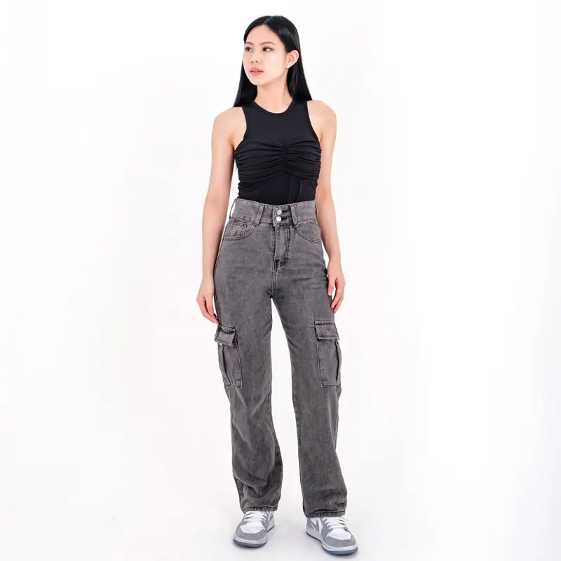 [LUXE.DLABEL] - Jeans 143 | Celana Panjang Highwaist Wanita Jeans Wanita Polos Ripped Jeans Highwaist Jeans Wanita Skinny Jeans Highwaist Baggy Wideleg Boyfriend 3