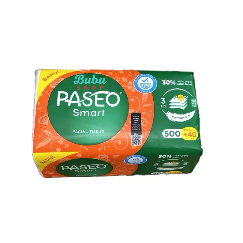 Tissue Paseo 540 (500+40)Sheet Tissue Wajah 3 Ply