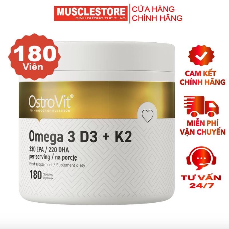   Chính Hãng  Viên Uống Dầu Cá Ostrovit Omega 3 D3 K2 Hộp 90 & 180 Viên | Made In Poland 