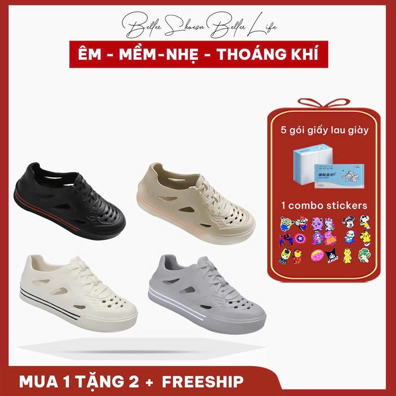 [FORM RỘNG LÙI 1 SIZE][Tặng Charm + Khăn giấy] Giày Sneaker Fashion nam nữ, giày đế bằng mẫu trơn form dáng 2025 Shoes - Đi chơi, đi học, đi du lịch -chong tham  nuoc sandal thoitrang
