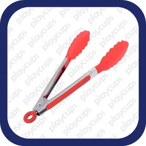 Penjepit Makanan 26 cm Plastik Silicone Anti Panas Capitan Jepitan Tong Warna Random
