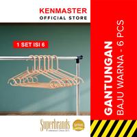 Gambar Gantungan Baju H10 Warna - Hanger isi 6 Pcs / Set Kenmaster - GANT078 - H10-6pcs dari Kenmaster Official Store Kota Administrasi Jakarta Utara 1 Tokopedia