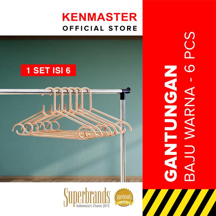 Gambar Gantungan Baju H10 Warna - Hanger isi 6 Pcs / Set Kenmaster - GANT078 - H10-6pcs dari Kenmaster Official Store Kota Administrasi Jakarta Utara Tokopedia