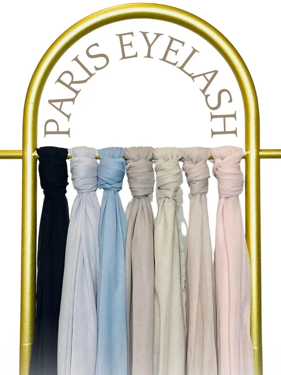 Premium Paris Import Jepang Eyelash / Senjascarf / Kerudung Polos segiempat / Basic / Gold / Jilbab / Square / Muslim / Lembut / Simple / Syari / Voal