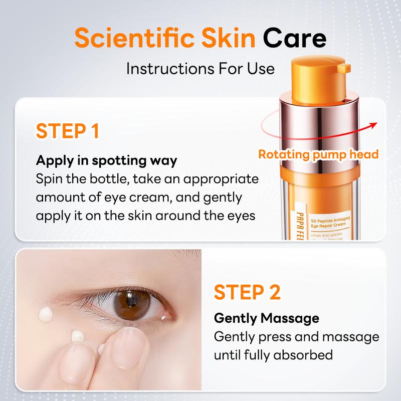 Product Introduction of FDA PAPA FEEL 5D Peptide Eye Cream 15g | Remove dark circles 4
