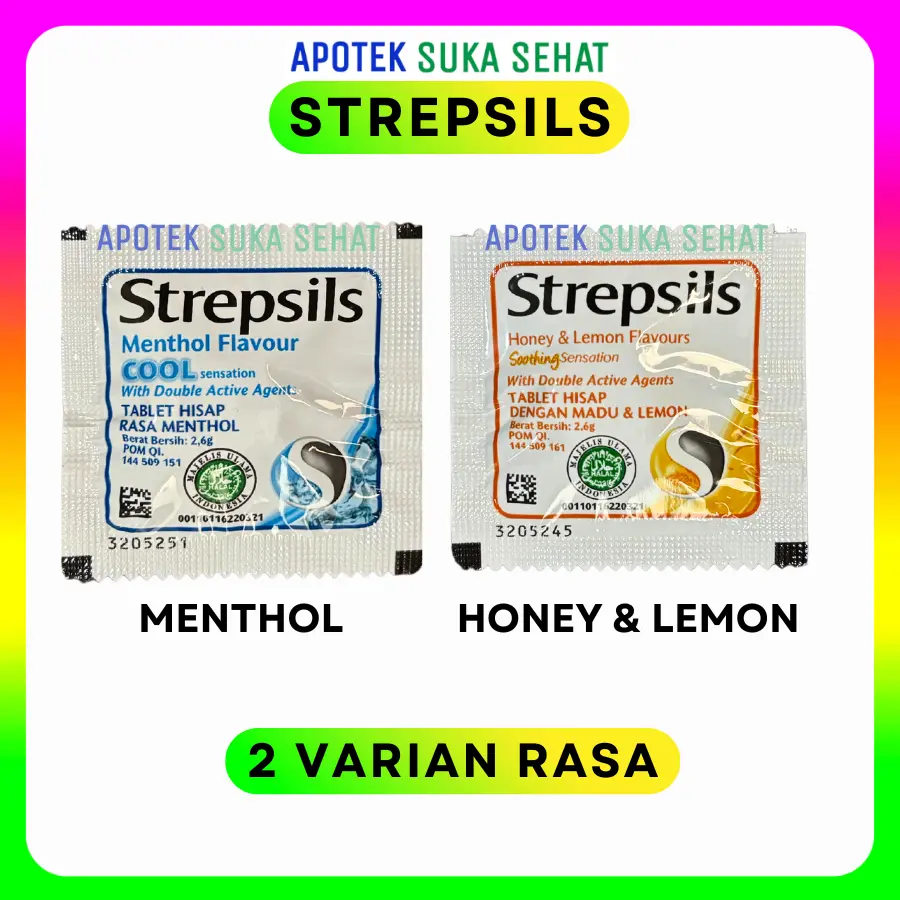 [ 4 BUTIR ] STREPSILS TABLET HISAP | Permen Tenggorokan