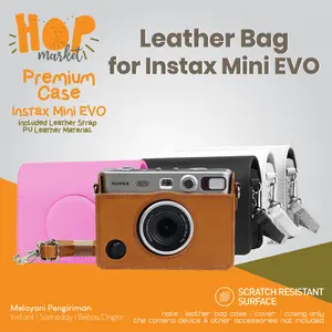 Leather Bag HORIZONTAL for Fujifilm Instax Mini EVO (Tas Case Kamera)