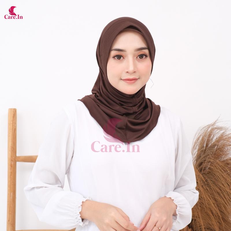 CARE.IN Kerudung Instan Sport Pad Muslim 30 Warna - Jilbab Sport Jersey Nayaman | Hijab Voly Sport Runing 2