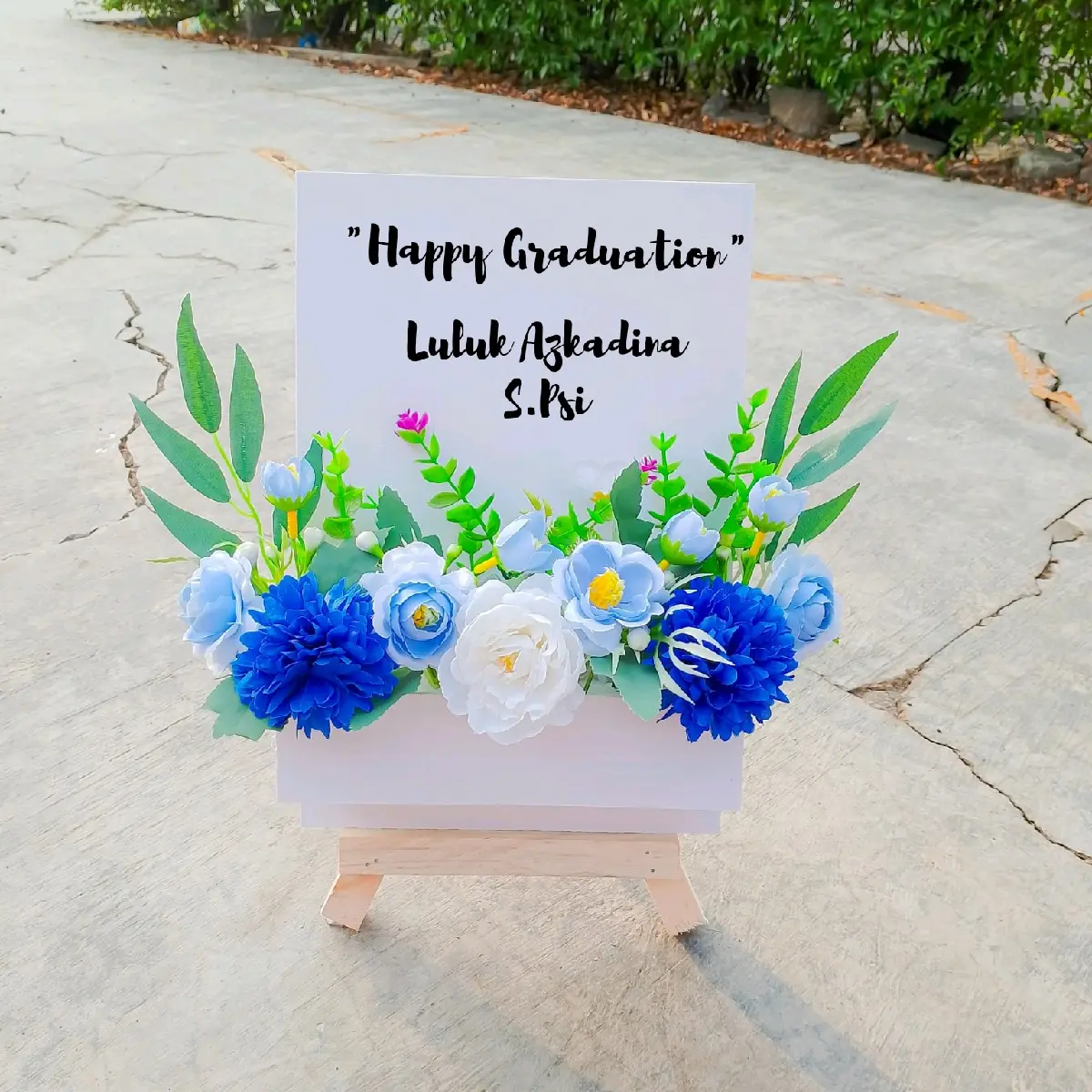 FLOWER BOX pvc foam 20x30 cm free tatakan stand kayu