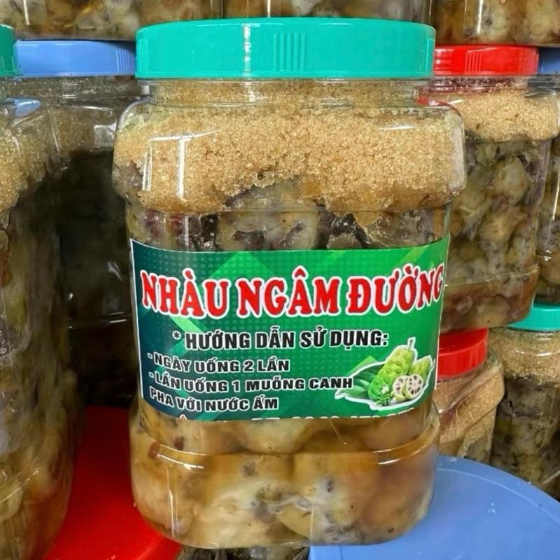  Trái nhàu ngâm đường cát vàng mật mía 1 bình 2kg Thức Ăn 