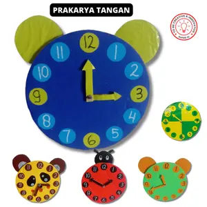 Jam kardus jam mainan jam edukasi anak Dinding