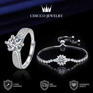 Cincin Wanita Elegan + Gelang Perak Terbaru | Cincin Janji Tunangan Couple | Gaya Korea Sederhana Cocok untuk Hadiah & Acara Sehari-hari CHIC&CO JEWELRY adjustable aksesoris anti luntur anti perubahan warna garansi 1 tahun COD 29 SL02